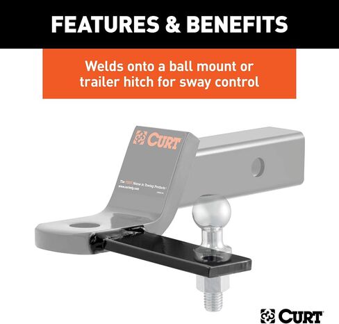 CURT 45822 Weld-On Anti-Sway Trailer Hitch Bar, 5/8-Inch Ball Hole, RAW in Saudi Arabia