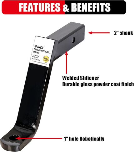 كرة وصلة مقطورة بقطر ATRLY3113R Torin 2 بوصة من BIG RED: سعة 3 طن (6000 رطل) in Kuwait