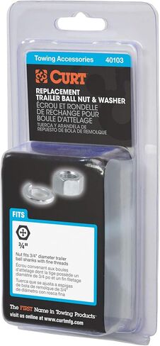 CURT 40103 Replacement Trailer Hitch Ball Nut and Washer for 3/4-Inch Shank in Saudi Arabia