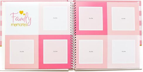 كتاب ذاكرة تذكار للطفل الصبي أو الفتاة - كتاب الأطفال الخالد لأول 5 سنوات - كتاب معلم لتسجيل كل حدث من الولادة إلى سن 5 - ألبوم صور سجل القصاصات للمجلة المحايدة جنسانيًا، وردي in Kuwait