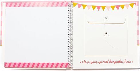 كتاب ذاكرة تذكار للطفل الصبي أو الفتاة - كتاب الأطفال الخالد لأول 5 سنوات - كتاب معلم لتسجيل كل حدث من الولادة إلى سن 5 - ألبوم صور سجل القصاصات للمجلة المحايدة جنسانيًا، وردي in Kuwait