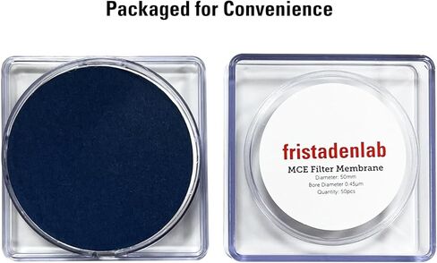غشاء مرشح فراغ من النايلون من Fristaden Lab للترشيح الدقيق للمختبر - قطر 50 مم، حجم المسام 0.45 ميكرومتر، مثالي لترشيح السوائل والغازات - متين ومقاوم للمواد الكيميائية [50 وحدة] in Kuwait
