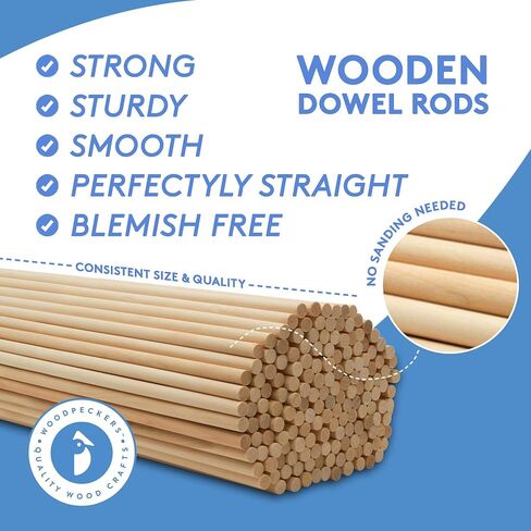 Wooden Dowel Asssortment 80 Dowel Rods 12 inches Long by Woodpeckers in Saudi Arabia