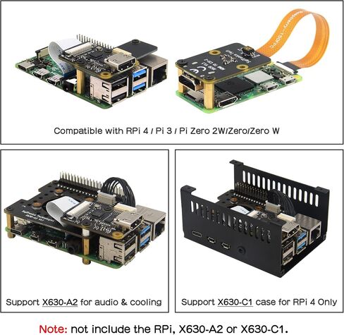 Geekworm X630 V1.5 Hdmi to CSI-2 Module for Raspberry Pi, Hdmi Input Bridge TC358743 Supports up to 1080p/25Fps Compatible with Raspberry Pi 4B/3B+/3B/3A+/Pi Zero/Zero W/Zero 2W in Saudi Arabia