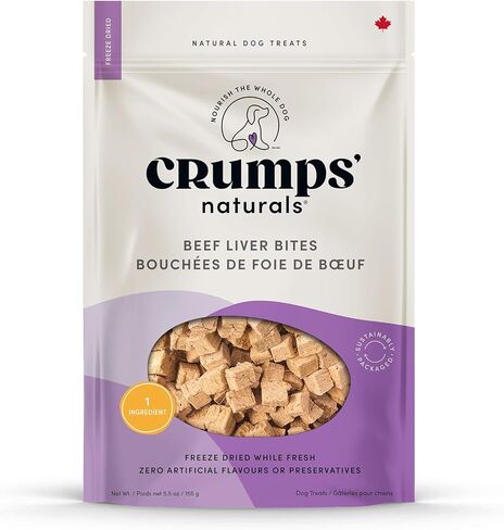 قضمات الكبد البقري من كرامبس ناتشورالز للحيوانات الأليفة، 10 أونصة in Kuwait