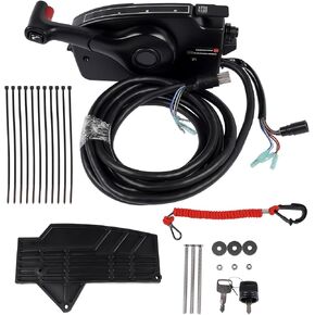 881170A15 Side-Mount Marine Throttle Control Box - Replacement for Mercury PT 2-Stroke Outboards, Includes 16.3ft Harness 8+4 Pin, Power Trim Switch & Safety Lanyard, Boat Throttle Control in Saudi Arabia