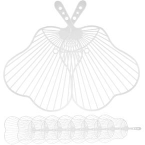 Luxshiny DIY Chinese Hand Fan Frame Kit 20pcs Plastic Fan Handles for Crafting Wedding and Decoration Lightweight and Easy to Assemble for DIY Projects in Kuwait