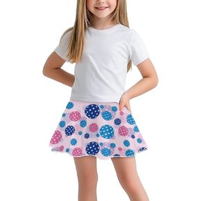 Girl's Tennis Skirts with Shorts Stylish Pleated High Waist Kid's Sports Skirt with Pocket Golf Cheerleading Skort in Saudi Arabia