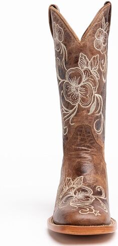 STALOV Cowboy Boots for Women Embroidered Mid Calf Chunky Pull-On Fashion Cowgirl Boot in Saudi Arabia