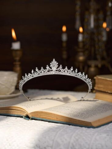 Sweetv Princess Tiaras for Women ، Gold Crystal Crown لعيد الميلاد ، عصابات الزفاف للعروس ، راينستون تايرا أغطية الشعر ملحقات الشعر ل Quinceanera Pageant Prom in Saudi Arabia