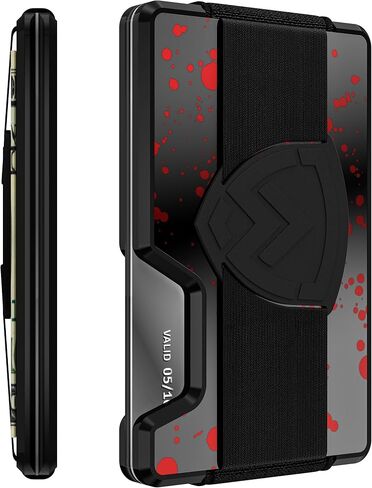 Axwell Slim Minimalist Wallet للرجال - RFID حظر حامل بطاقة الجيب الأمامي - محفظة معدنية تكتيكية مع مقطع المال وحزام نقدي (قاتل) in Saudi Arabia