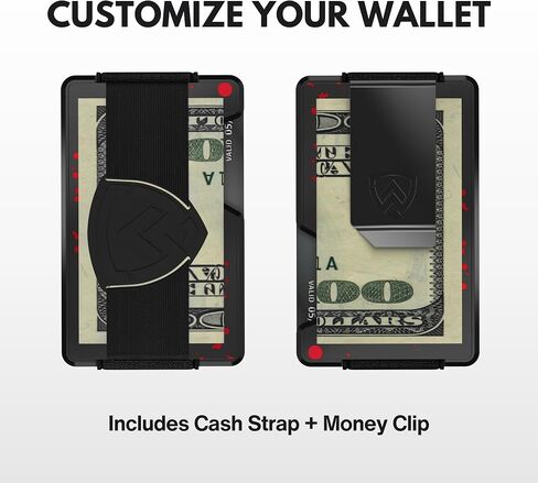 Axwell Slim Minimalist Wallet للرجال - RFID حظر حامل بطاقة الجيب الأمامي - محفظة معدنية تكتيكية مع مقطع المال وحزام نقدي (قاتل) in Saudi Arabia