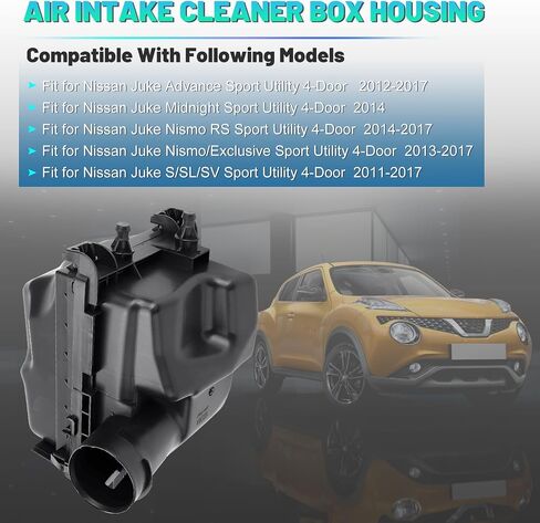 16500-1KC0C Air Intake Air Cleaner Box Housing Compatible for Nissan Juke 1.6L 2011-2017 Replaces 165001KC0C, 16526-1KC0B, 165261KC0B, 165281KT0B, 16528-1KT0BC0C Air Cleaner Filter Box Housing in Saudi Arabia