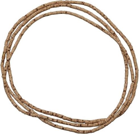 Men's and Women's Brown Wood Tulsi Kanthi Mala 2 Round Mala with 3 Round Mala (Pack of 2 pair) By The Great Indian Store in Saudi Arabia