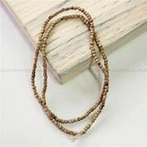 Men's and Women's Brown Wood Tulsi Kanthi Mala 2 Round Mala with 3 Round Mala (Pack of 2 pair) By The Great Indian Store in Saudi Arabia