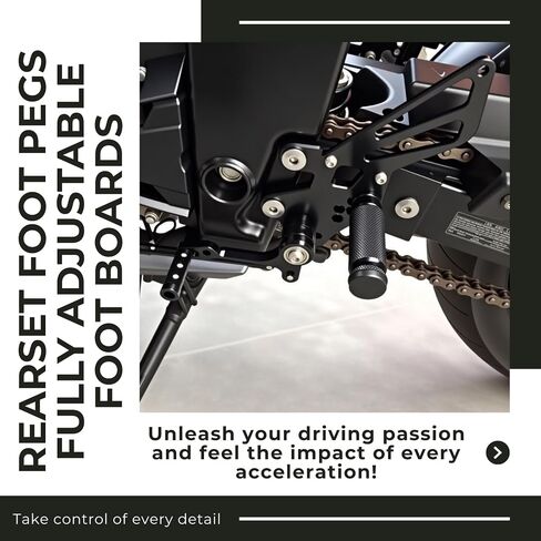Motorcycle Rearset Foot Pegs Rear Set Footrests Fully Adjustable Foot Boards for Suzuki GSXR 600 GSXR 750, GSXR600 GSXR750, GSX-R600 GSX-R750 2011-2020 in Saudi Arabia