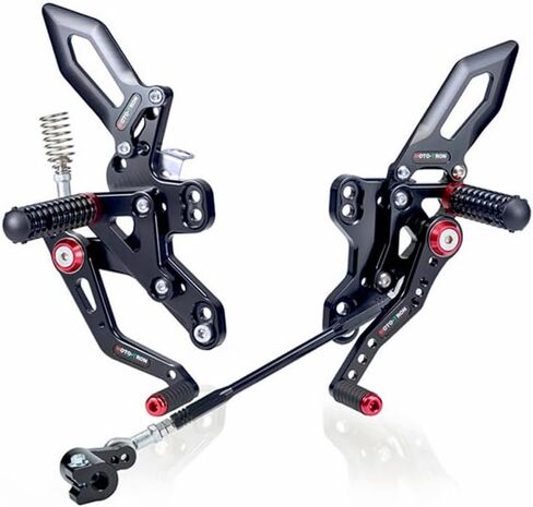 MOTO-TRON Motorcycle Accessories CNC Aluminum Rearsets Adjustable Foot Pegs Rear Sets Footrests Fit for Honda CBR650R/CB650R 2019-2024 (Titanium) in Saudi Arabia