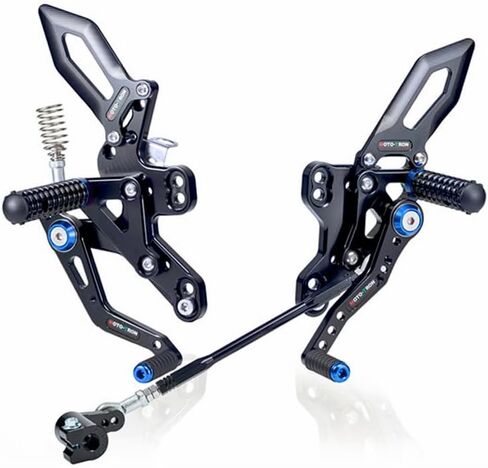 MOTO-TRON Motorcycle Accessories CNC Aluminum Rearsets Adjustable Foot Pegs Rear Sets Footrests Fit for Honda CBR650R/CB650R 2019-2024 (Titanium) in Saudi Arabia