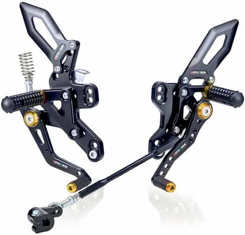 MOTO-TRON Motorcycle Accessories CNC Aluminum Rearsets Adjustable Foot Pegs Rear Sets Footrests Fit for Honda CBR650R/CB650R 2019-2024 (Titanium) in Saudi Arabia