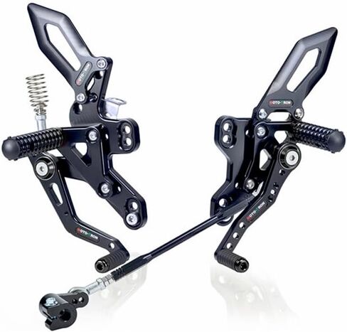 MOTO-TRON Motorcycle Accessories CNC Aluminum Rearsets Adjustable Foot Pegs Rear Sets Footrests Fit for Honda CBR650R/CB650R 2019-2024 (Titanium) in Saudi Arabia