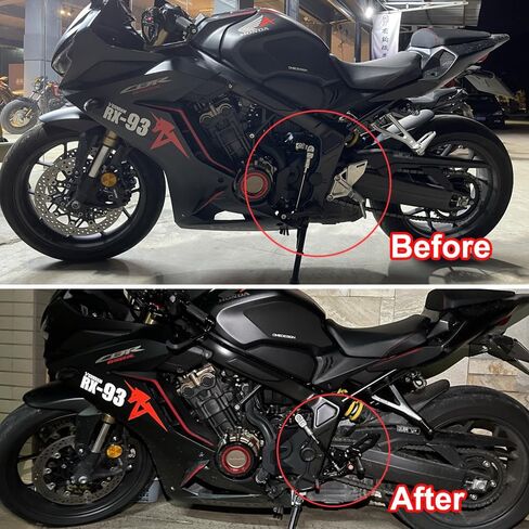 MOTO-TRON Motorcycle Accessories CNC Aluminum Rearsets Adjustable Foot Pegs Rear Sets Footrests Fit for Honda CBR650R/CB650R 2019-2024 (Titanium) in Saudi Arabia