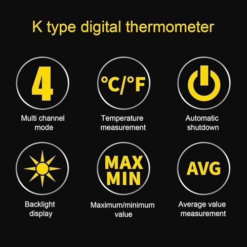 مقياس الحرارة الحراري ، -328 إلى 2501 ℉ المدى القياس الرقمي K القنوات 2 من نوع TESTER TESTER METER ل HVAC دقيقة ℃ ℉ in Kuwait