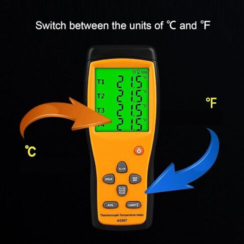 مقياس الحرارة الحراري ، -328 إلى 2501 ℉ المدى القياس الرقمي K القنوات 2 من نوع TESTER TESTER METER ل HVAC دقيقة ℃ ℉ in Kuwait