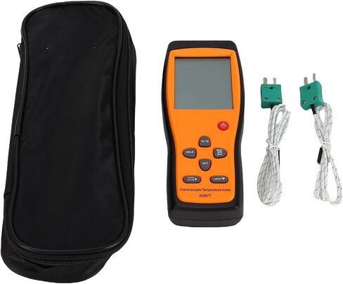Eujgoov K Type Thermocouple Thermometer, Digital Temperature Meter 2 Channels Dual Probe for High Temp Measurement in Saudi Arabia