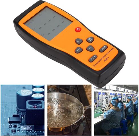 Eujgoov K Type Thermocouple Thermometer, Digital Temperature Meter 2 Channels Dual Probe for High Temp Measurement in Saudi Arabia