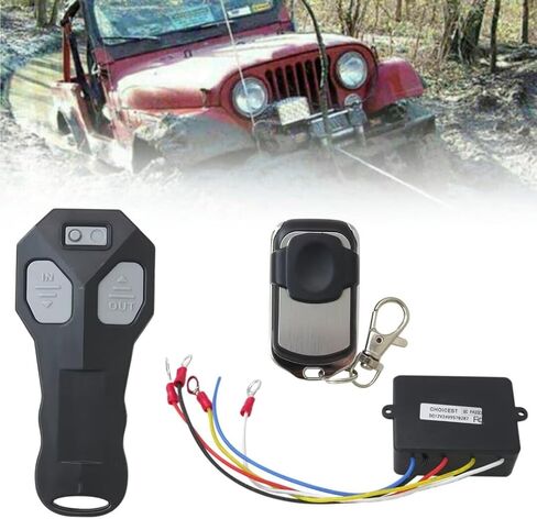 Latest Updated Wireless Winch Remote Control Kit, Universal 150ft Recovery Handset Switch Receiver Kit with 2 Controller for Car Truck ATV SUV, 12V in Saudi Arabia