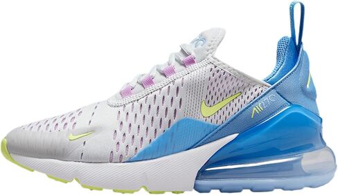 Nike Air Max 270 Big Kids' Shoes (IB4401-043, Pure Platinum/Rush Fuchsia/Blue Beyond/Light Lemon Twist) in Saudi Arabia