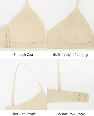 بيما القطن bralette Modal bralette لصدر صغير - حمالة صدر لاسلكية AAA/AA/A/B كوب ناعم مثلث صدرية للنساء الصغيرات in Kuwait