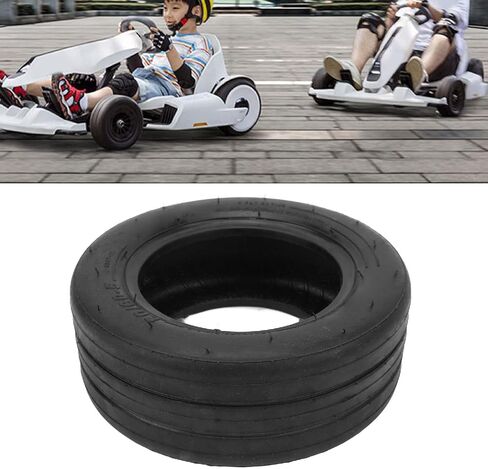 Asixxsix Go Kart Tire, Smooth Rubber Wear Resist Non Slip Vacuum Tire with Strong Shock Absorption and Fast Speed, for Go Kart Front Wheel in Saudi Arabia