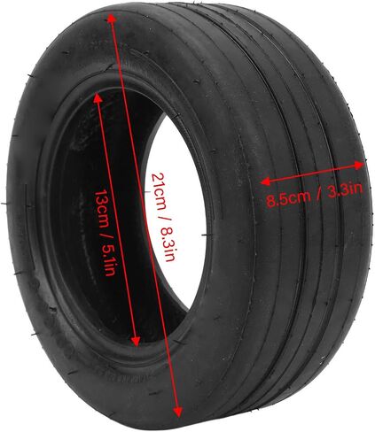 Asixxsix Go Kart Tire, Smooth Rubber Wear Resist Non Slip Vacuum Tire with Strong Shock Absorption and Fast Speed, for Go Kart Front Wheel in Saudi Arabia