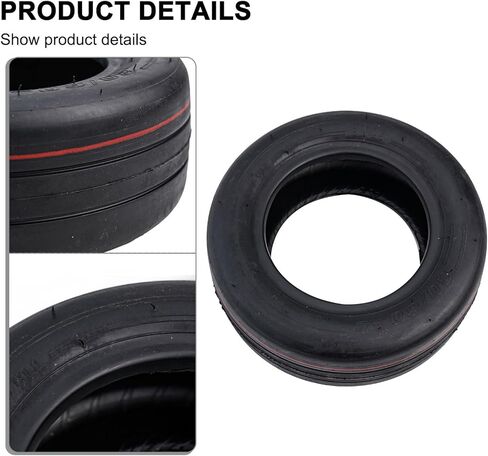 Kart Tire Replacement, 80/60-5 Front Wheel Rubber Vacuum Tire, Vacuum Tire Tubeless Tyre for Go Karts for ATV Balancing Car 215 * 88mm in Kuwait