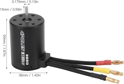 VBESTLIFE Brushless Motor and ESC Combination, 3650 Motor 3100Kv Brushless ESC Program Card Set for 1/10 RC Car Replacement Part (120A) in Saudi Arabia