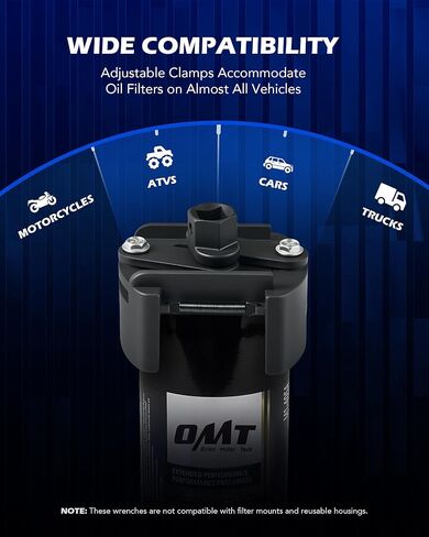 Orion Motor Tech 2 PC. أداة إزالة مرشح الزيت ، 60-80 مم و 80-105 ملم مفتاح تصفية الزيت القابل للتعديل ، أداة إزالة مرشح الزيت ، 1/2 "و 22 مم مفتاح تصفية الزيت العالمي ، الأسود in Saudi Arabia
