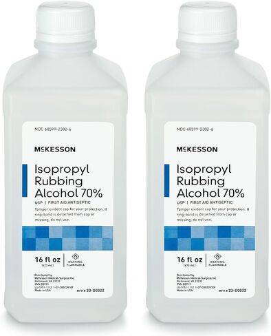McKesson Isopropyl Rubbing Alcohol 70% [1 Count] USP First Aid Antiseptic, 16 oz in Kuwait