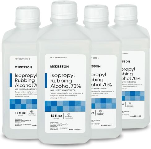 McKesson Isopropyl Rubbing Alcohol 70% [1 Count] USP First Aid Antiseptic, 16 oz in Kuwait