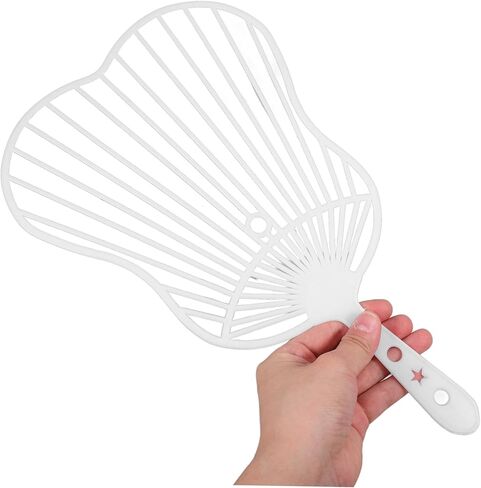 Luxshiny DIY Chinese Hand Fan Frame Kit 20pcs Plastic Fan Handles for Crafting Wedding and Decoration Lightweight and Easy to Assemble for DIY Projects in Kuwait