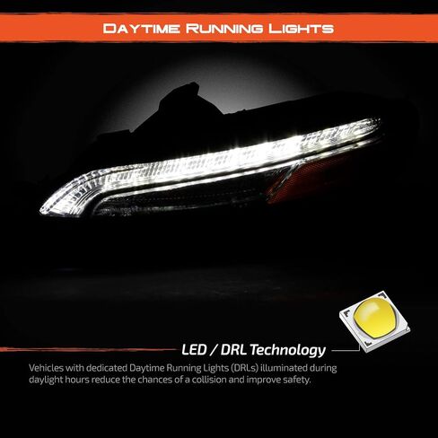 AKKON - Fits 2014-2018 JEEP Cherokee LED DRL [Light Bar] Chrome Bumper Parking Light Turn Signal Passenger Right Replacement in Saudi Arabia
