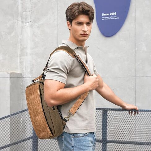 Canvas Messenger Bag Sling Bag Crossbody Shoulder Bag for Men Women Travel Work Satchel Bags in Saudi Arabia