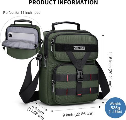 حقيبة Witzman Crossbody للرجال يسافرون أكياس صغيرة الكتف in Kuwait