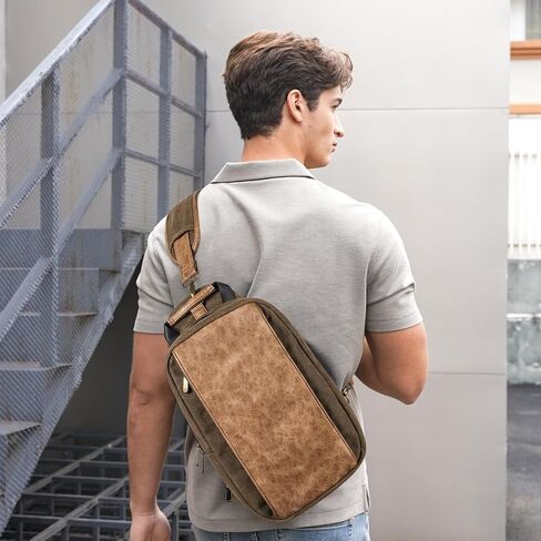 Canvas Messenger Bag Sling Bag Crossbody Shoulder Bag for Men Women Travel Work Satchel Bags in Saudi Arabia