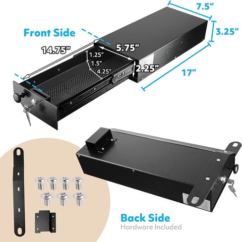 Jeep JK Lock Box Security Box - HighRock 4x4 Locking Under Seat Storage for 2007-2018 Jeep Wrangler JK - Driver Side Underseat Car Storage (Does NOT Fit 2011-2018 Wrangler JK 2-Door Models) in Saudi Arabia
