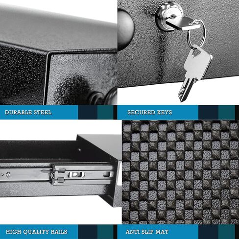 Jeep JK Lock Box Security Box - HighRock 4x4 Locking Under Seat Storage for 2007-2018 Jeep Wrangler JK - Driver Side Underseat Car Storage (Does NOT Fit 2011-2018 Wrangler JK 2-Door Models) in Saudi Arabia