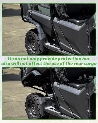 SAUTVS Extended Rear Fender Flares Compatible with Honda Pioneer 700-4 2014-2025, Wider Rear Left & Right Mud Flaps Mud Guards Extensions Accessories in Saudi Arabia