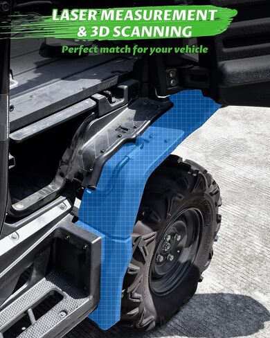 SAUTVS Extended Rear Fender Flares Compatible with Honda Pioneer 700-4 2014-2025, Wider Rear Left & Right Mud Flaps Mud Guards Extensions Accessories in Saudi Arabia