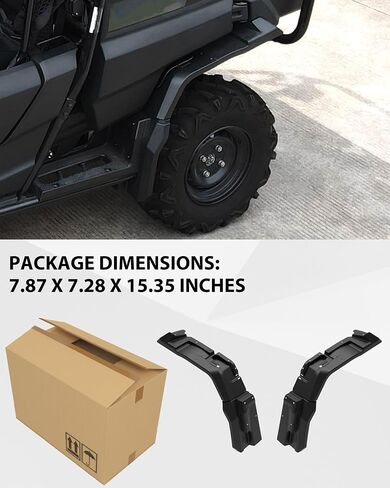 SAUTVS Extended Rear Fender Flares Compatible with Honda Pioneer 700-4 2014-2025, Wider Rear Left & Right Mud Flaps Mud Guards Extensions Accessories in Saudi Arabia