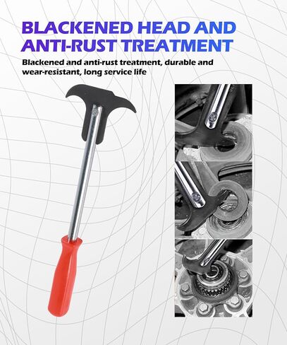 Seal Puller,Car Accessories,Professional Seal Puller Tool with Dual Hook Tips,Oil Seals Removal Tool,Automotive Tools for Removing Oil and Grease Seals,Fit for Car,SUV,Light Truck (Black) in Saudi Arabia